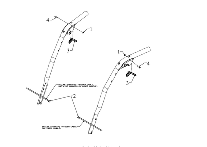 Steering Triggers Diagram and Parts List for 2X26-INCHHP (31AM5CVS710)(2017) Cub Cadet Snow Blower